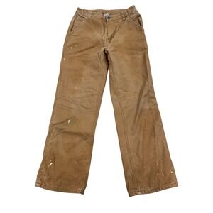 Carhartt Carpenter Pants Flannel Lined‎ Women's Size 16 Brown Duck Canvas